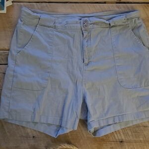 Royalty For Me Pale Blue Women's Bermuda Shorts with Front Pockets